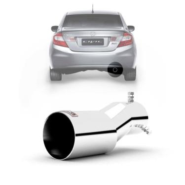 Imagem de Ponteira De Escapamento Esportivo Outs Civic 2012  Até  2016 Aço Inox Special