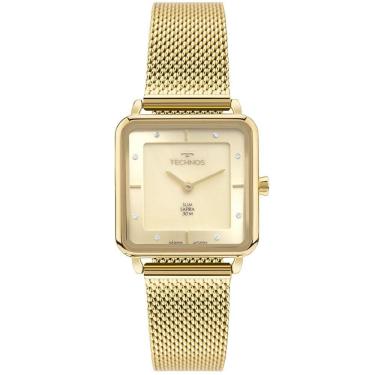 Imagem de Relógio TECHNOS feminino Slim dourado safira GL22AL/1D