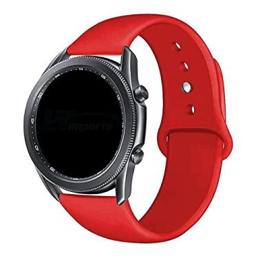 Imagem de Pulseira 22mm Sport Lisa LTimports compativel com Galaxy Watch 3 45mm - Galaxy Watch 46mm Sm-R800 - Gear S3 Frontier - GTR 4/3/2 - Bip 5 (Vermelho)