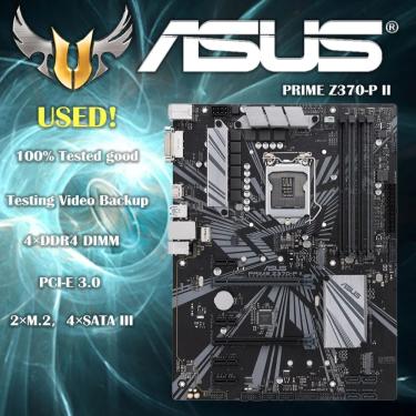 Imagem de Motherboard Asus-Prime Z370-P II  Suporte 8ª Geração Core  i7  i5  i3  CPU  PCI-E 3.0  DDR4  64GB