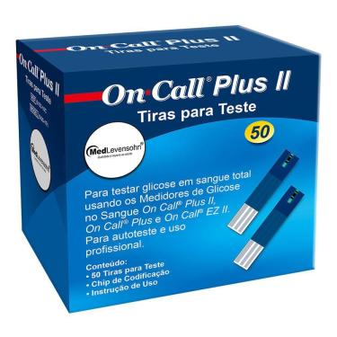 Imagem de On Call Plus II Tira Teste com 50 Unidades