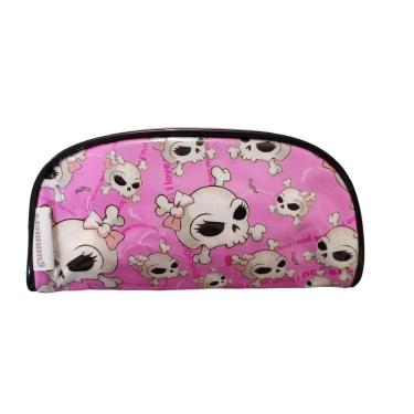 Imagem de Estojo Canoa 1 Divisória Caveirinhas Rosa ou Pink Gummers Art Manual