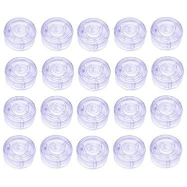 Imagem de Jiayouy Pedal de efeito de guitarra Footswitch Toppers tampa de proteção para pedal de efeito de guitarra tampa de proteção de pedal 20 peças/conjunto (transparente)