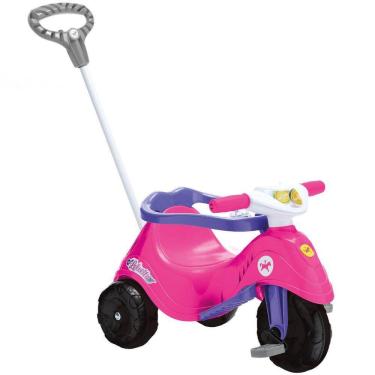 Imagem de Triciclo Infantil com Empurrador Menina Lelecita Rosa Calesita