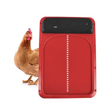 Imagem de Abridor automático de porta de galinheiro, porta de galinheiro automático com sensor de luz, porta de galinha alimentada por bateria para aves pequenas, abridor de portão elétrico à prova d'água para