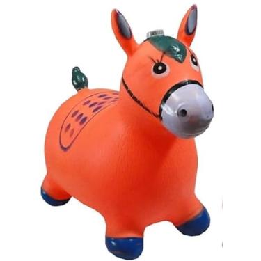 Imagem de Cavalinho Upa Upa Musical Pula Pula Grande Com Luz E Sons De Cavalo (LARANJA)