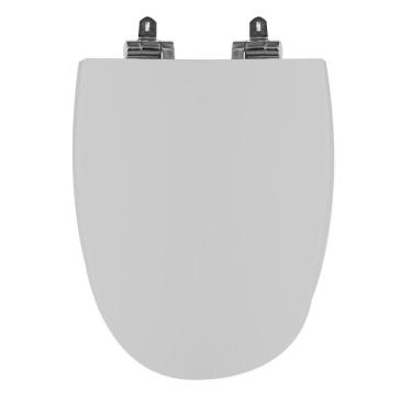 Imagem de Assento Sanitário Poliéster para Louça Monte Carlo/venice deca/belize Slow Close Cromado Cinza Real