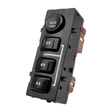 Imagem de Interruptor de caixa de transferência 4WD compatível com Chevy Silverado Suburban Avalanche Tahoe 2003-2007, GMC Sierra Yukon, Cadillac Escalade, botão de tração 4x4 OEM # 19259313, 901-072