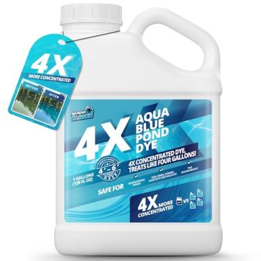 Imagem de Aqua Blue Pond Dye 4X Concentrado, Lake & Pond Dye Blue para Água Aqua Blue, Corante Ideal para Lagos e Lago, Tinta Aquashade Pond que Protege Contra a Luz Solar, Seguro para Peixes e Vida Selvagem, 1