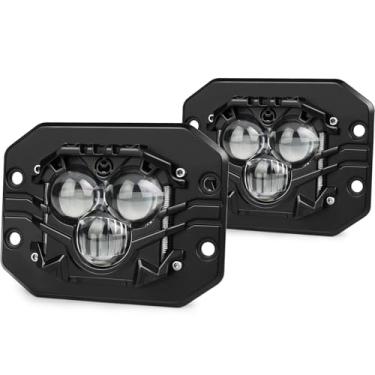 Imagem de POVTOR Kits de LED de montagem embutida, luzes LED embutidas, à prova d'água, luzes off-road IP68 para trator ATV UTV RZR SUV 4X4 caminhão motocicleta