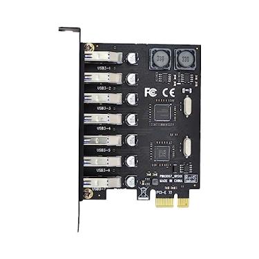 Imagem de CY Placa 7 portas PCI-E para USB 3.0 HUB PCI Express adaptador de expansão 5Gbps para placa-mãe