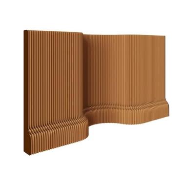 Imagem de Biombos e Divisórias Painel De Papel Para Decoração De Sala, Tela Divisória Retrátil Dobrável, Divisória De Parede Temporária Móvel Para Sala De Estar, Quarto, Escritório(Brown,157.4inx76.7in)