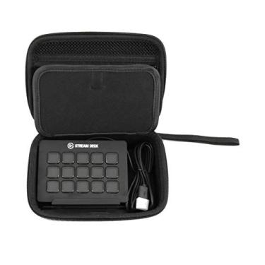 Imagem de CASEMATIX Capa de viagem compatível com o deck de transmissão Elgato e suporte ajustável com acessórios, apenas estojo de viagem
