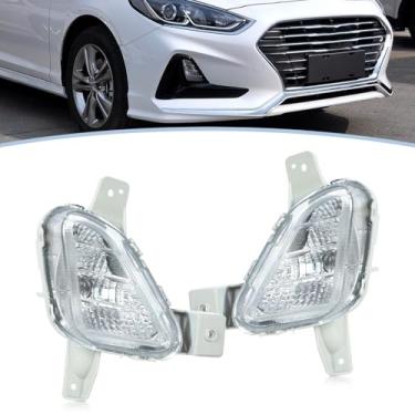 Imagem de JESYMBX 1 par de lâmpada de neblina dianteira esquerda e direita (motorista e passageiro) com lâmpada de halogêneo diurno para Hyundai SONATA 2018-2019