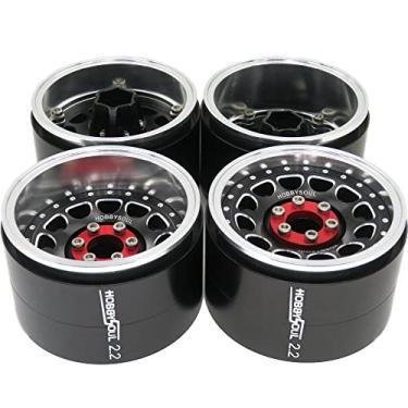 Imagem de hobbysoul Wide 1.57'' (40mm) 2.2 Beadlock Wheels Adjustable 4 Offsets Rims for Gen8 Everest gen 7 Pro / SCX10 Capra Wraith / TRX4 AMG 6x6, (4-Pack)