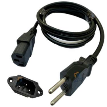 Imagem de Cabo de Força e Conector Soquete 3 pinos para Panelas Elétricas Mondia