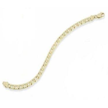 Imagem de Pulseira banhado ouro 3x 24k 18k e 22k masculina rommanel fio de elos 