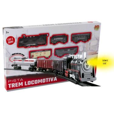 Imagem de Trem De Criança 5 Vagões Realista Grande Divertido - DM Toys