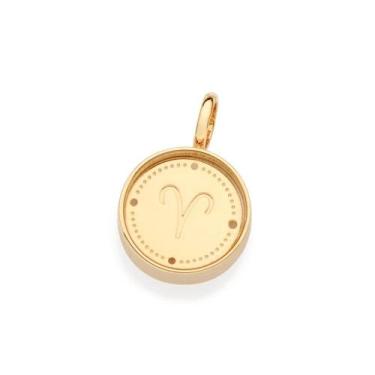 Imagem de Pingente banhado ouro 3x 24k 18k e 22k  unissex signo áries acrílico r