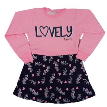 Imagem de Vestido Infantil Inverno Flanelado Lovely 13859 - Hr, Rosa, 8