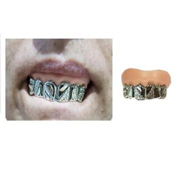 Imagem de Fantasia Dentes Dentadura pratas estilo Rapper Hip Hop - Mor
