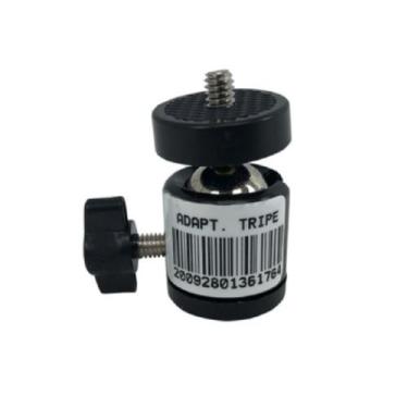 Imagem de Adaptador Tripé Rosca 3/8 ¼ Rotação 90 E 360 Esférica Portátil Utiliza