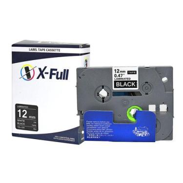 Imagem de Fita para Rotulador Eletrônico 12mm x 8m Preto/Branco Marca X-Full Ref