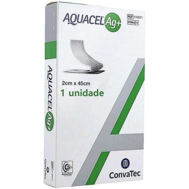 Imagem de Curativo Aquacel AG+ Extra CONVATEC 413571 - 2x45 cm - Fita - Unidade