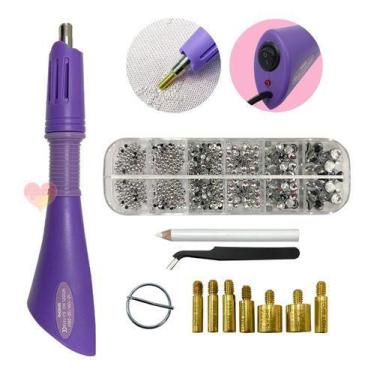 Imagem de Kit Caneta Hotfix Bivolt Para Aplicar Strass Aplicadora de Meia Perola