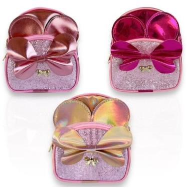 Imagem de Bolsa Infantil mini Mochilinha de Costa ziper com Bolso Orelhas da Min
