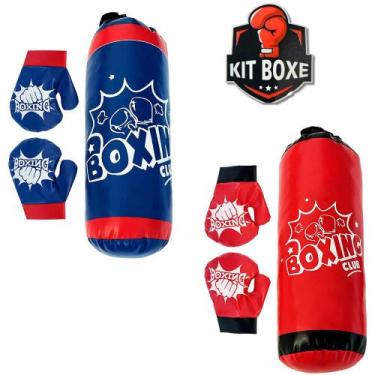 Imagem de Kit Boxe Infantil Saco de Pancada com Par de Luvas Completo - Art Brin
