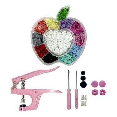 Imagem de Kit Alicate Pressão Prega Botão Ritas + 130 Botões Rita 12mm - Ritas A
