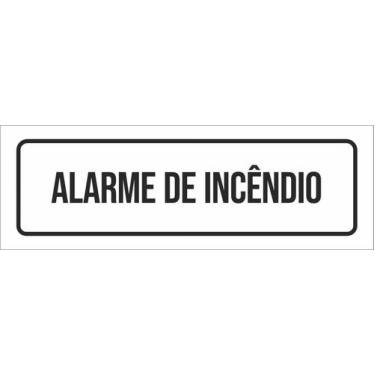 Imagem de Placa De Sinalização Setor - Alarme De Incêndio-23X9 - Sinalizo