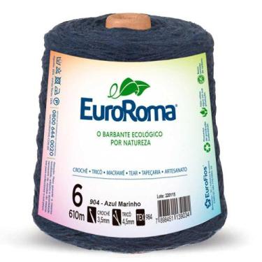 Imagem de Barbante Colorido Euroroma nº6 4/6 - 600g, 904 Azul Marinho
