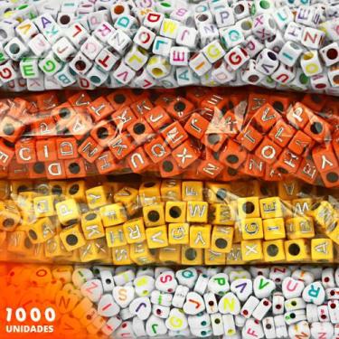 Imagem de Miçangas Para Pulseira - Letras - C/1000 Peças M15 - Nybc