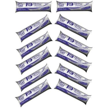 Imagem de Hene Em Gel Jaborandi 10x180gr Divina Dama Preto Forte (Preto Azulado)