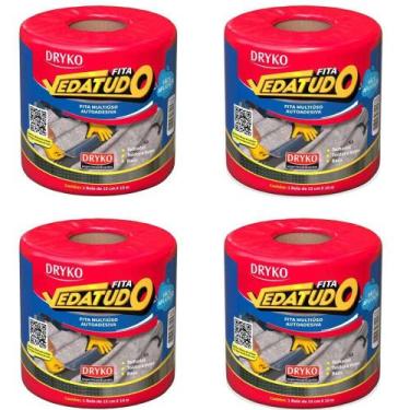 Imagem de Fita Asfáltica Vedatudo 15 cm x 10 m 4 Unidades DRYKO