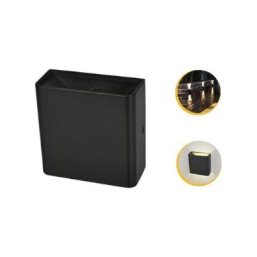 Imagem de Arandela Externa Slim Dois Fachos Luminária Parede Led 3w - Opus, Pret