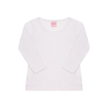 Imagem de Blusa Manga Longa de Frio Básica Infantil Feminina Menina - Wilbertex 