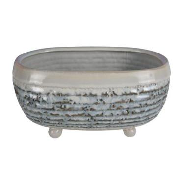 Imagem de Vaso de Cerâmica Floreiro Cinza para Plantas Decoração 30cm - Zona Liv