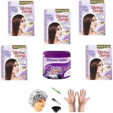 Imagem de Hene em Po Divina Dama 05x50gr Jaborandi (Incolor, Chocolate, Preto, A