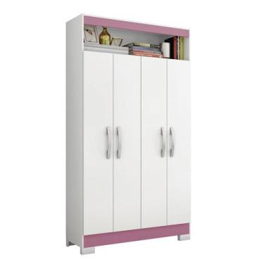 Imagem de Armário Multiuso NT 4040 - Branco / Rosa - Notável