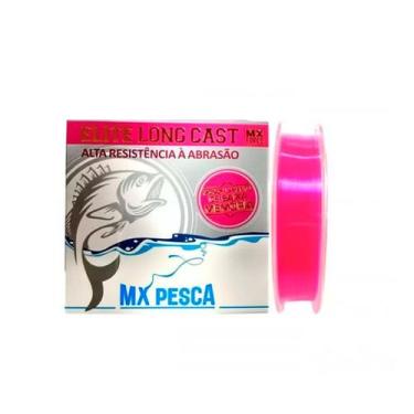 Imagem de Linha MX Pesca MX Elite Long Cast 300m Monofilamento Rosa 0,35 14,70kg