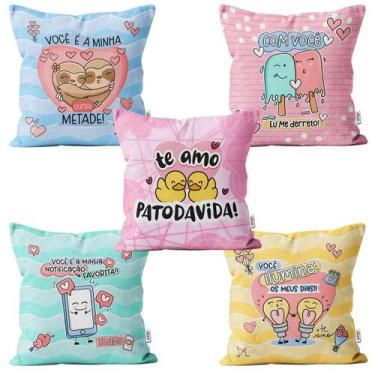 Imagem de Almofada Para Cesta Dia Dos Namorados  Kit 5un  - 20x20cm - IMPÉRIO MO