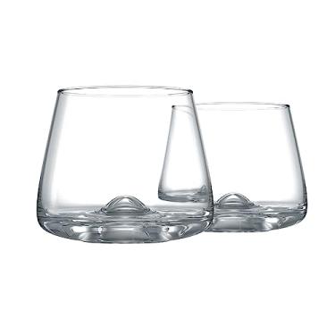 Imagem de Conjunto de óculos de uísque Greenline Goods | Grande vidro de cristal de 355 ml | Conjunto de 2 copos soprados à mão – Óculos de degustação de uísque e uísque exclusivamente projetados – Óculos de coquetel antiquados e rochosos
