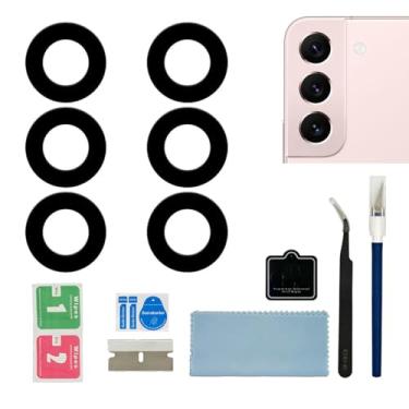 Imagem de UYGHHK Para Samsung Galaxy S22 / S22+ 2 conjuntos (6 peças) Substituição de vidro de lente de câmera traseira S901B S901U S901W S901N, substituição de vidro de lente de câmera traseira com protetor de