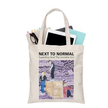 Imagem de BDPWSS Broadway Bolsa musical Broadway Merchandise Musical Lover Gift Next to Normal And The Invisible Gift, Next Normal Tg