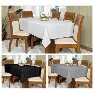 Imagem de Kit 3 Toalhas De Mesa Oxford Retangular 2,00x1,45m 6 Lugares - Actual 