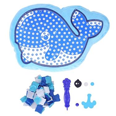 Imagem de Travesseiro animal DIY de pelúcia artesanal, seguro e estável, cores brilhantes, brinquedo de descompressão para crianças, com kits DIY, baleia 33288 (Baleia 33288)