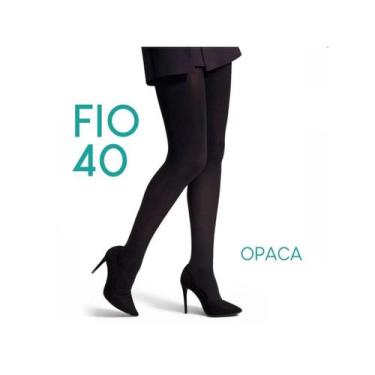 Imagem de Meia Calça Selene Opaca Fio 40 9650 Preto, G, Preto